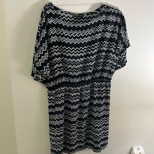 Stretchy Plus Size Dress/ Swimsuit Cover/ Tunic Chevron